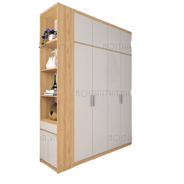 Tủ áo chung cư kịch trần 2mx2m6 TA25