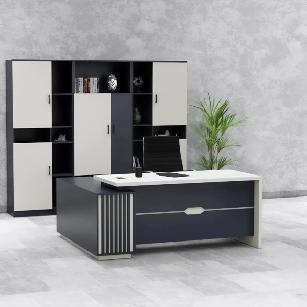 Bàn Giám Đốc Hiện Đại Sọc Trang Trí Tinh Tế – BGĐ121