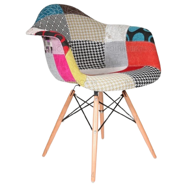 Ghế cafe Thổ Cẩm có tay Eames