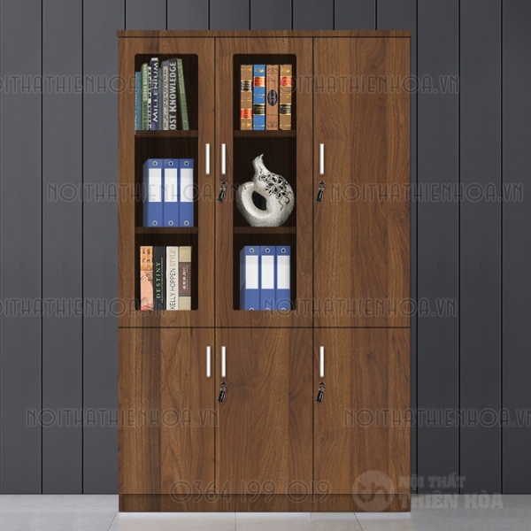 Tủ tài liệu vân sồi 3 buồng  TTLG-6-383-12
