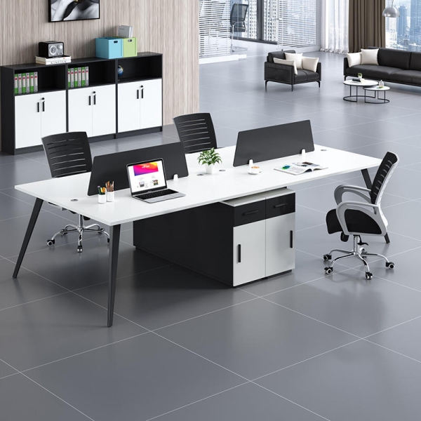 Cụm bàn văn phòng 6 người Cosi chân gỗ