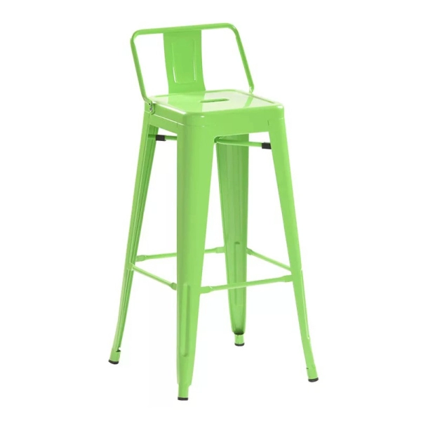 Ghế quầy bar tolix chân cao có lưng dựa – Mã: 304