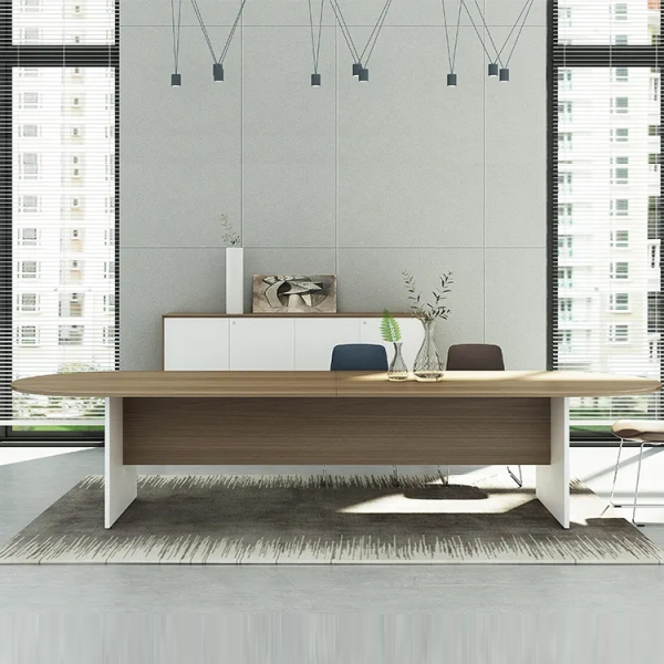 Bàn họp hình bầu dục văn phòng ellip-24
