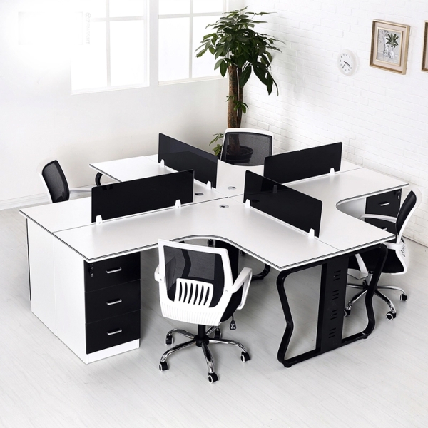 Bàn cụm văn phòng 6 người kèm tủ phụ