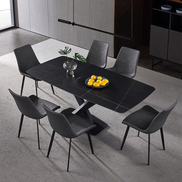 Bộ bàn ăn 6 ghế mặt đá nhập khẩu- Mã: T179-16-6×2109