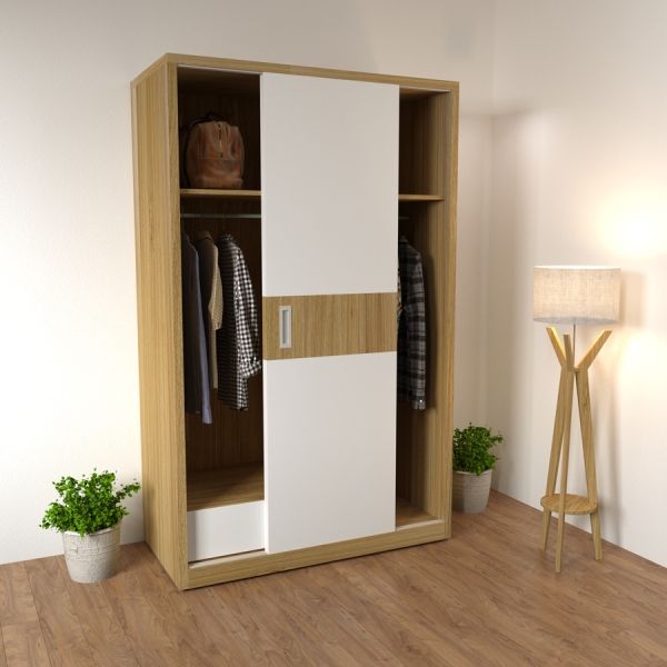 Tủ quần áo 2 cánh lùa giá rẻ TA-101