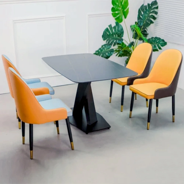 Bộ bàn ăn mặt đá 4 ghế sang trọng- Mã: T179-4×284