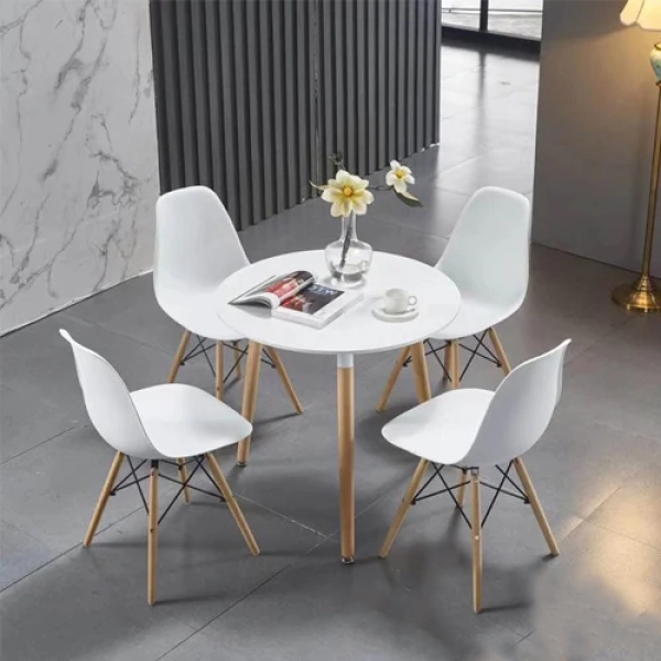 Bộ bàn tròn 4 ghế tiếp khách cho nhà nhỏ- Mã: T105-4×207