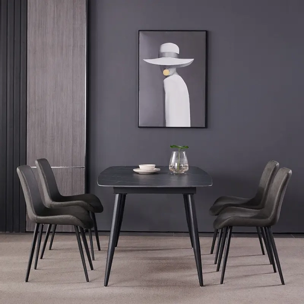 Bộ bàn ghế ăn mặt đá hiện đại- Mã: T162-14-4×2109