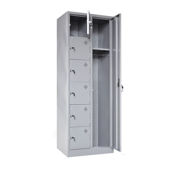 Tủ sắt 6 ngăn và buồng treo quần áo 18