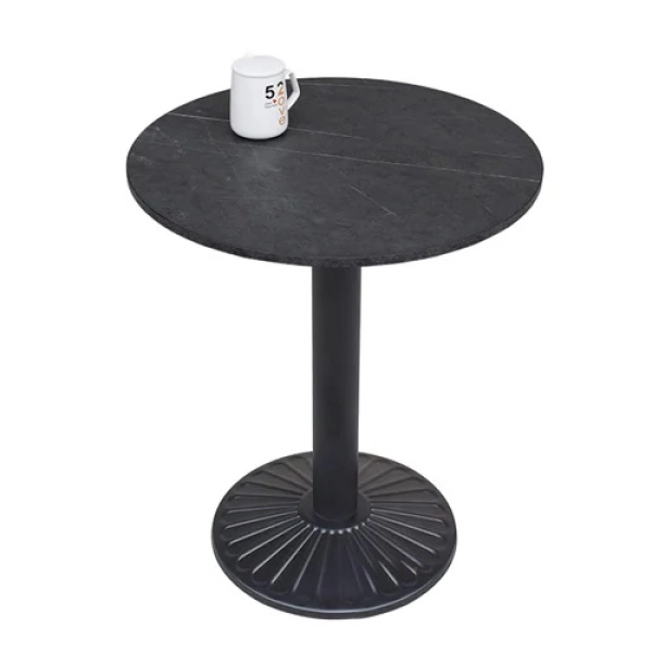 bàn cafe ngoài trời mặt đá chân gang – Mã: T152