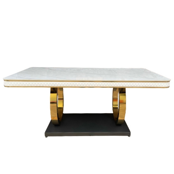 Bàn ăn tân cổ điển mặt đá cao cấp- Mã: T1139-18