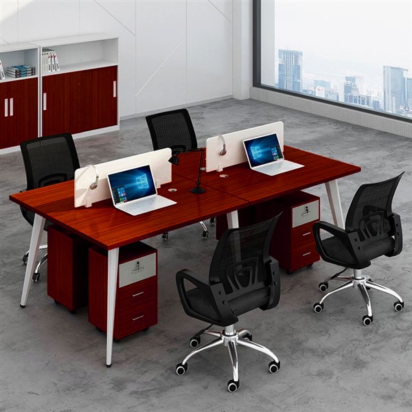 Bàn làm việc 4 người chân côn CB-COSI4-209T