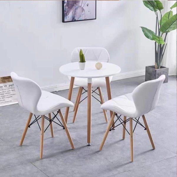Bộ bàn tròn 3 ghế tiếp khách lễ tân hiện đại- Mã: T105-3×251