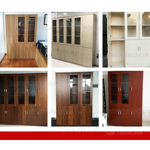 Tủ tài liệu, hồ sơ văn phòng, tủ sách trang trí vân đá