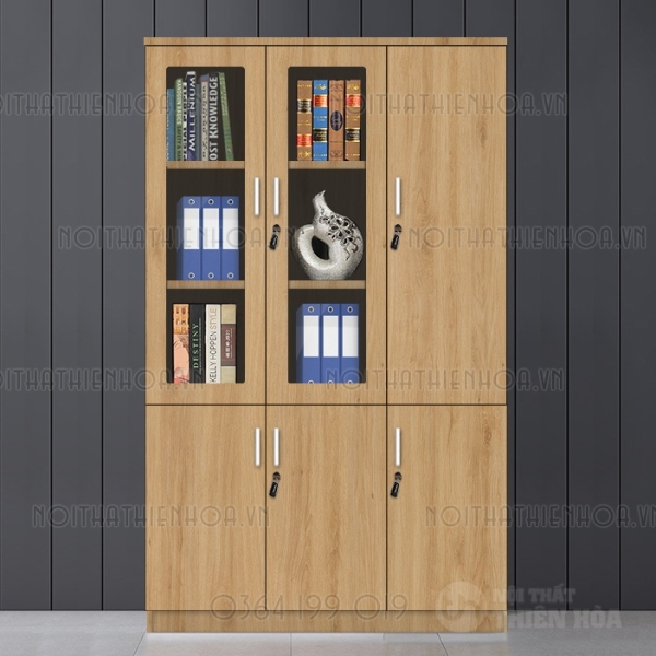 Tủ tài liệu vân sồi 3 buồng  TTLG-6-383-12