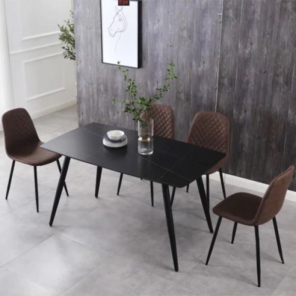 Bộ bàn ăn mặt đá 4 ghế nhập khẩu – Mã: T162-12-4×266