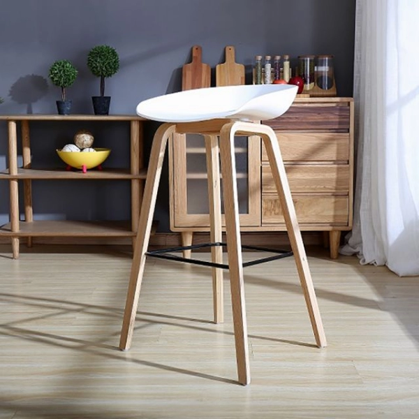 Ghế bar Hay Stool chân gỗ cao 65cm- Mã: 403A-65