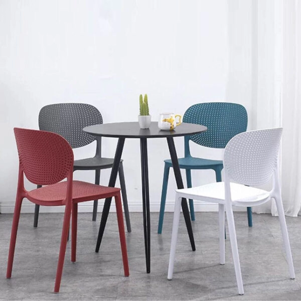 Ghế cafe ghế ăn nhựa đúc xếp chồng – Mã: 210