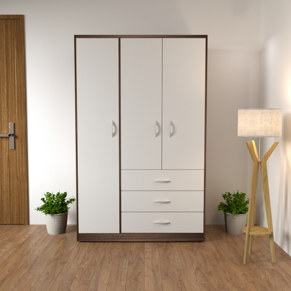 tủ quần áo 3 cánh ngăn kéo góc TA-105