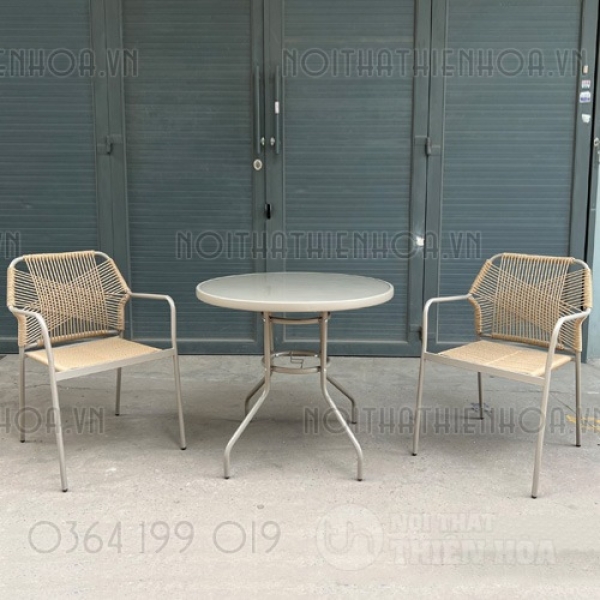 Ghế cafe ngoài trời đan dây- Mã: 2802
