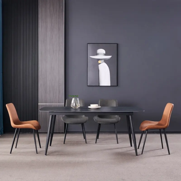 Bộ bàn ghế ăn mặt đá hiện đại- Mã: T162-14-4×2109