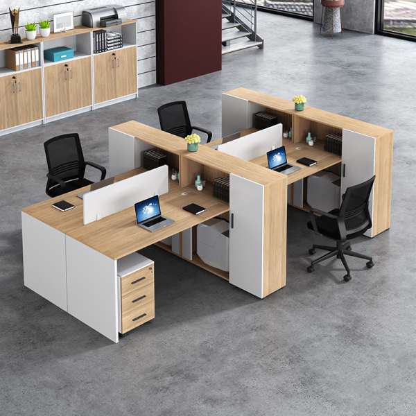 Module bàn làm việc 4 người melamine – CB 19