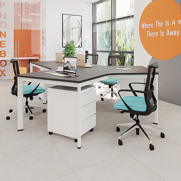 Cụm bàn làm việc (4+1) người chân Oval OVC02-3122