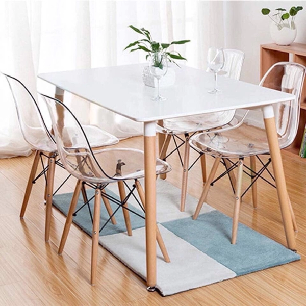 Ghế cafe Eames trong suốt nhập khẩu cao cấp Thiên Hòa- Mã 207T