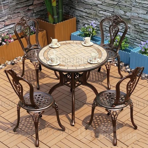 Ghế cafe sân vườn ngoài trời nhôm đúc- Mã: 277E