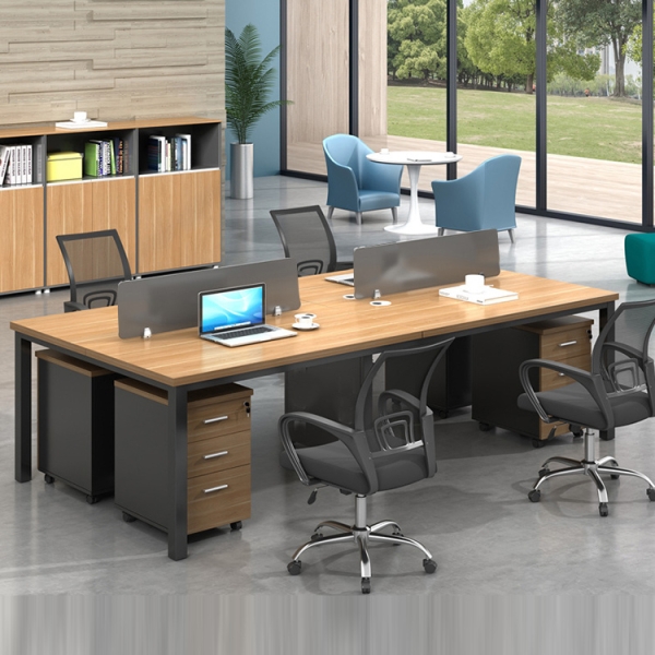 Cụm bàn làm việc nhóm 4 chân sắt
