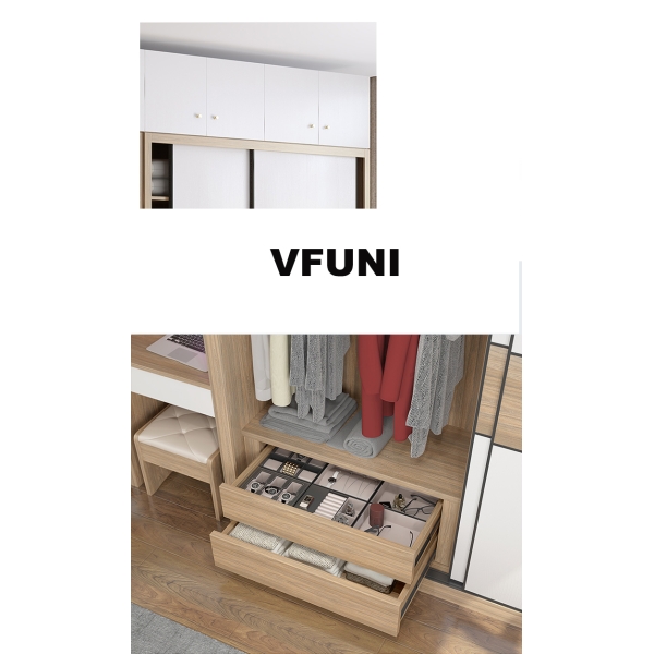 Tủ quần áo cánh lùa đa năng gỗ công nghiệp TA-145