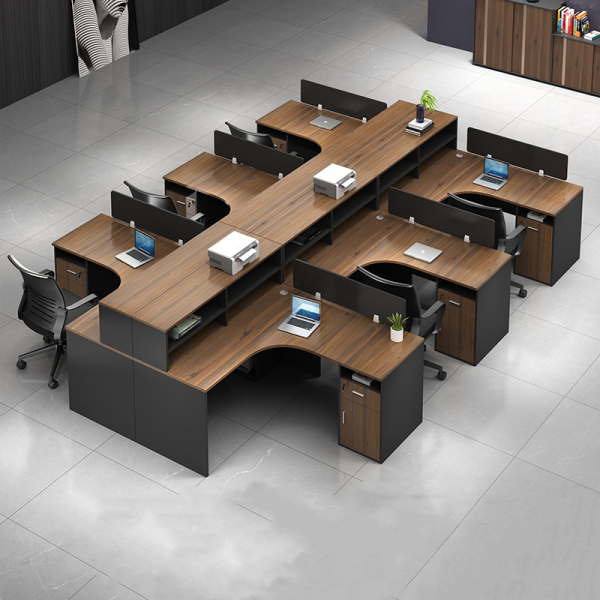 Cụm bàn làm việc cho 6 người hiện đại – CB 28