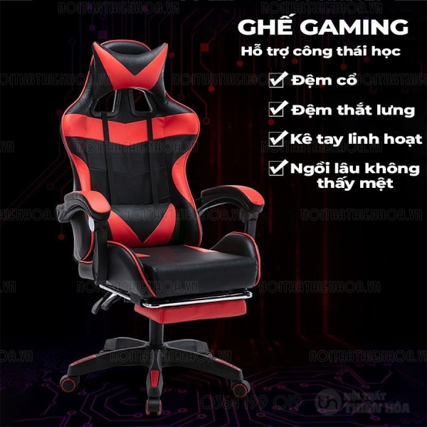 Ghế Gaming Giá Rẻ  Swift, Ngả lưng 165 độ, có gác chân