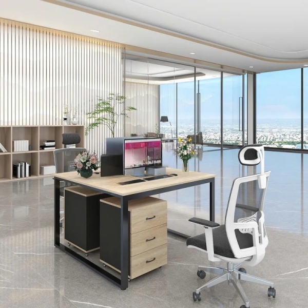 Cụm Bàn Làm Việc 2 Người Phong Cách Tối Giản – BC111