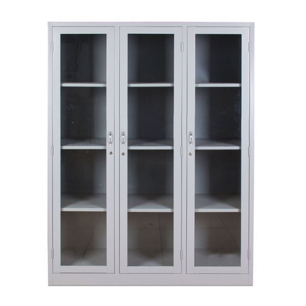 Tủ sắt văn phòng 3 cánh kính suốt 14