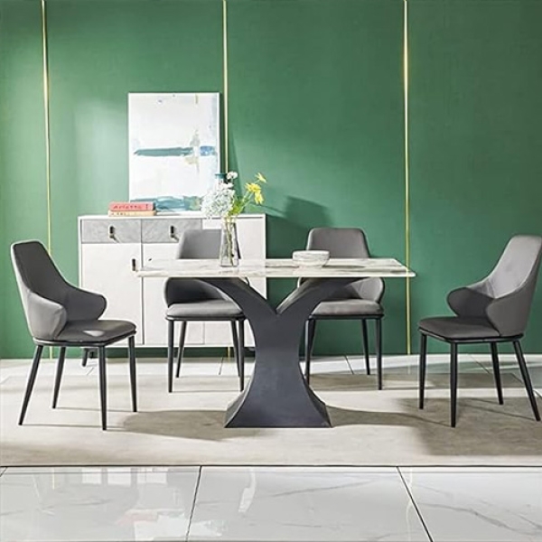 Bàn ăn mặt đá chân sắt hiện đại- Mã: T1120