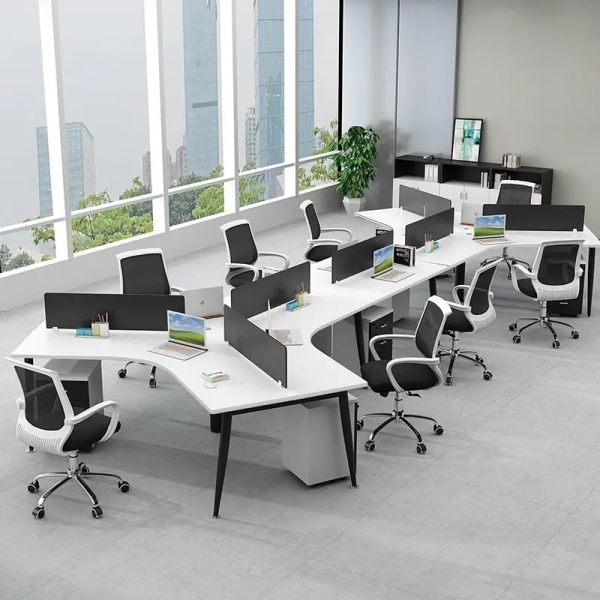 Bàn làm việc cụm 5 người hệ Cone Space (ZikZak)