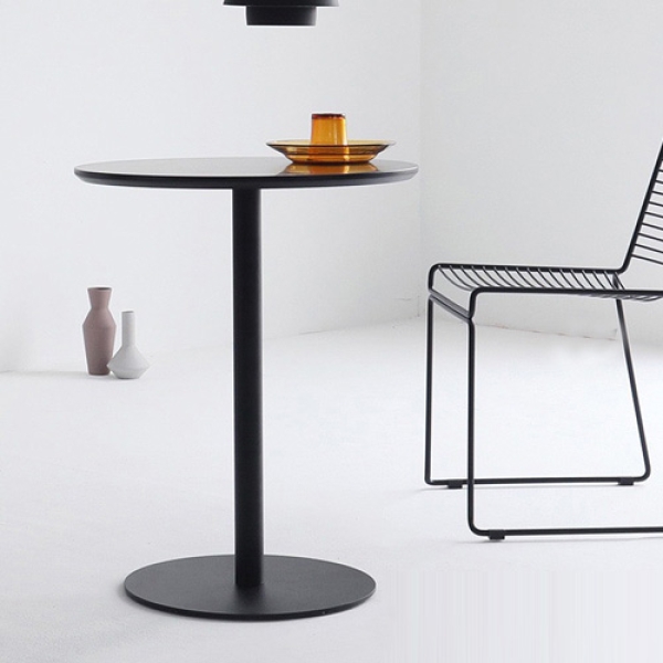 Bàn cafe chân trụ tròn mặt gỗ- Mã: T1508