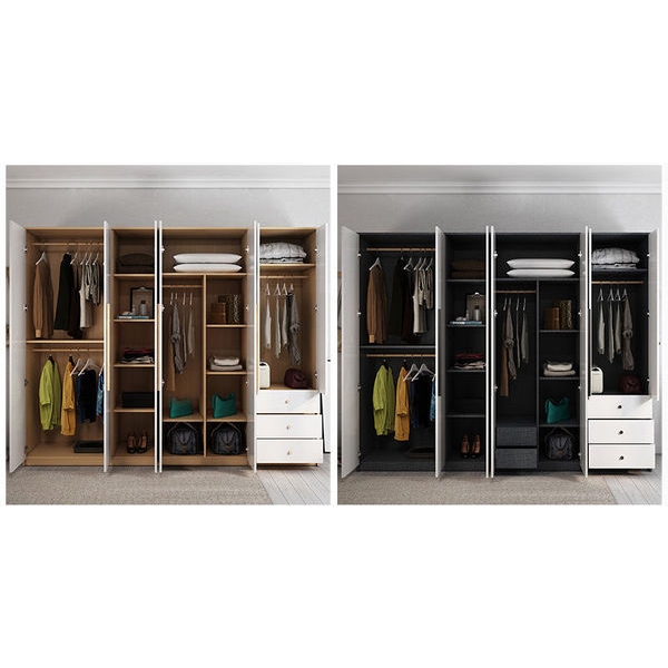 Tủ quần áo cánh mở có ngăn kéo gỗ công nghiệp TA-157