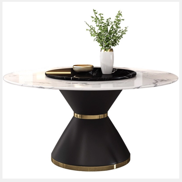 Bộ bàn ăn tròn mặt xoay 6 ghế- Mã: T1107-6×284