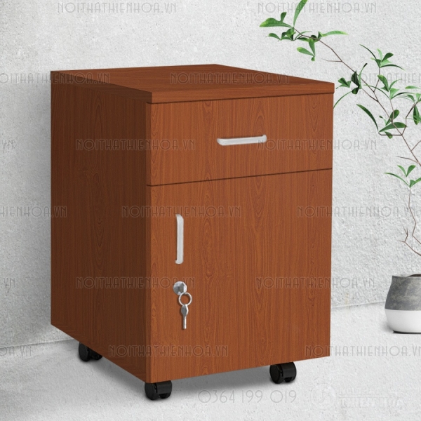 Hộc di động cánh mở có ngăn kéo 13