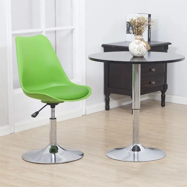 Ghế cafe, ghế ăn nhựa lót nệm chân trụ thấp – Mã: 201L