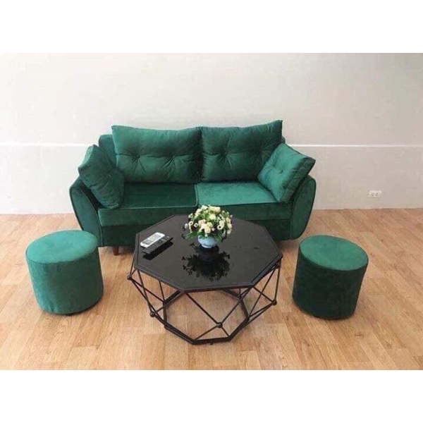 Sofa văng 2 lớp màu đỏ