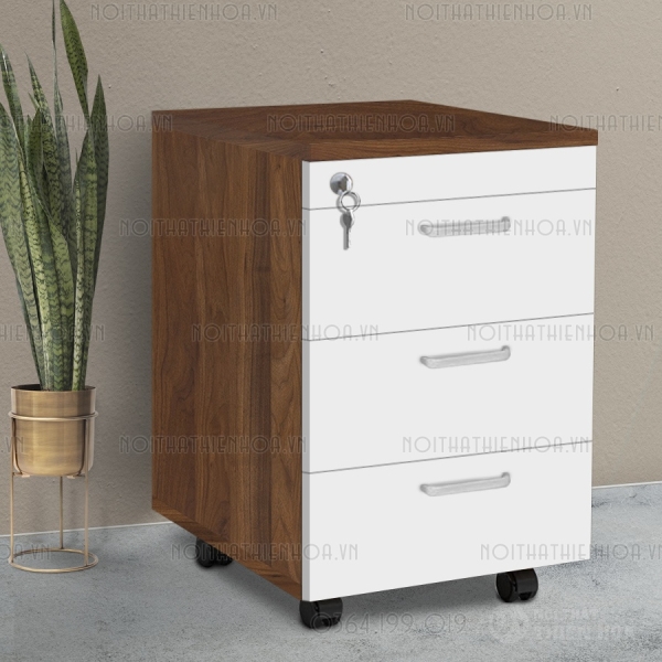 Hộc tủ thấp có bánh xe 426 trắng