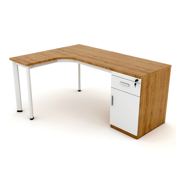 Bàn làm việc chân Oval 1m2
