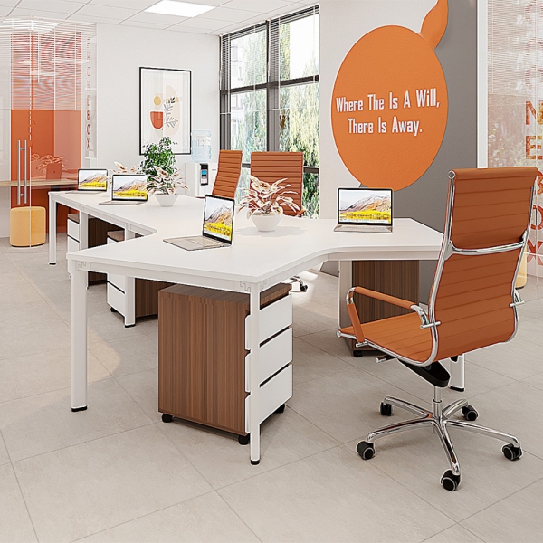 Cụm bàn làm việc (6+1) người chân Oval OVC02-4322