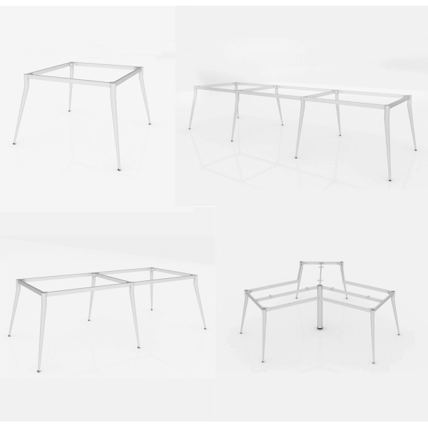 Bàn làm việc 4 người chân côn CB-COSI4-209T