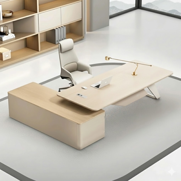Bàn giám đốc hiện đại chân sắt tạo hình