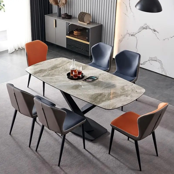 Bàn ăn mặt đá chân chữ X- Mã: T179-16